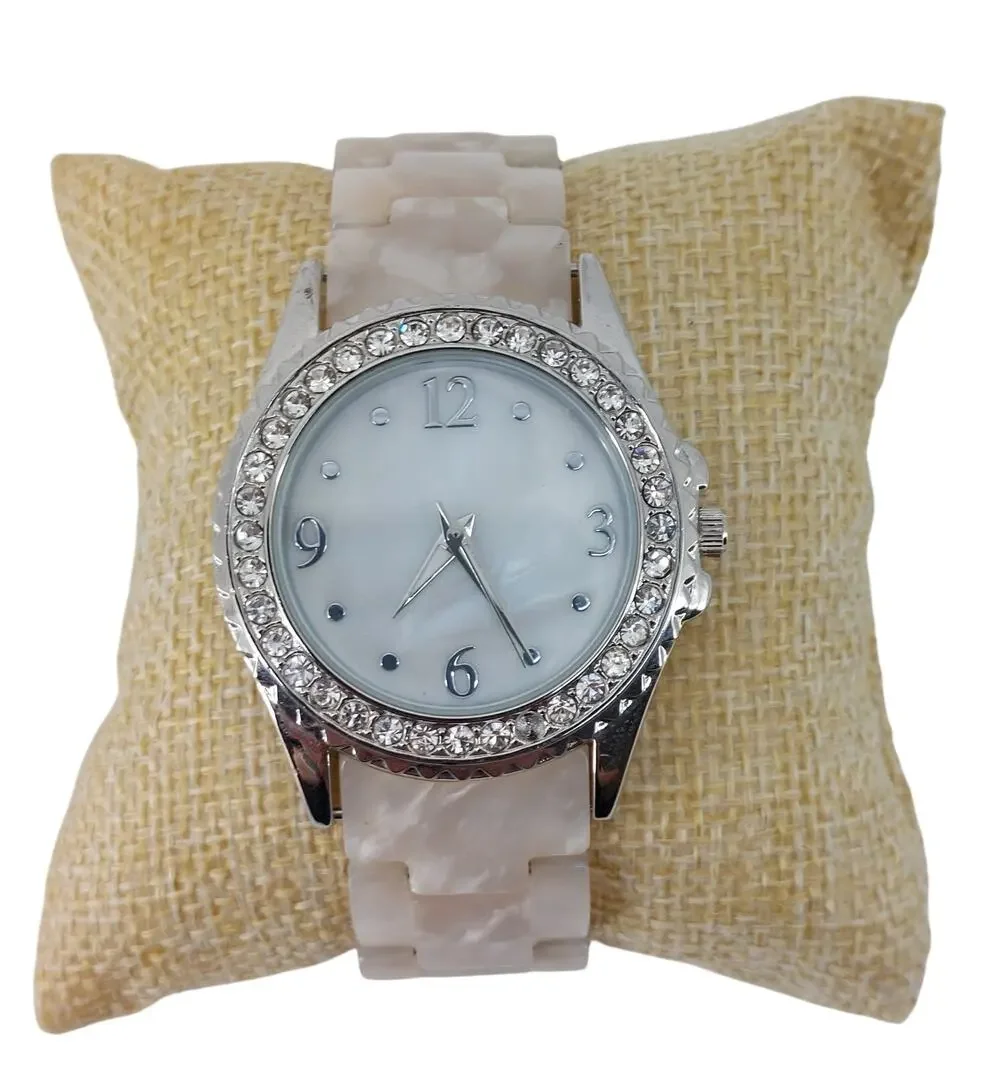 Women's Analog Wristwatch Rhinestone Pearled Plastic